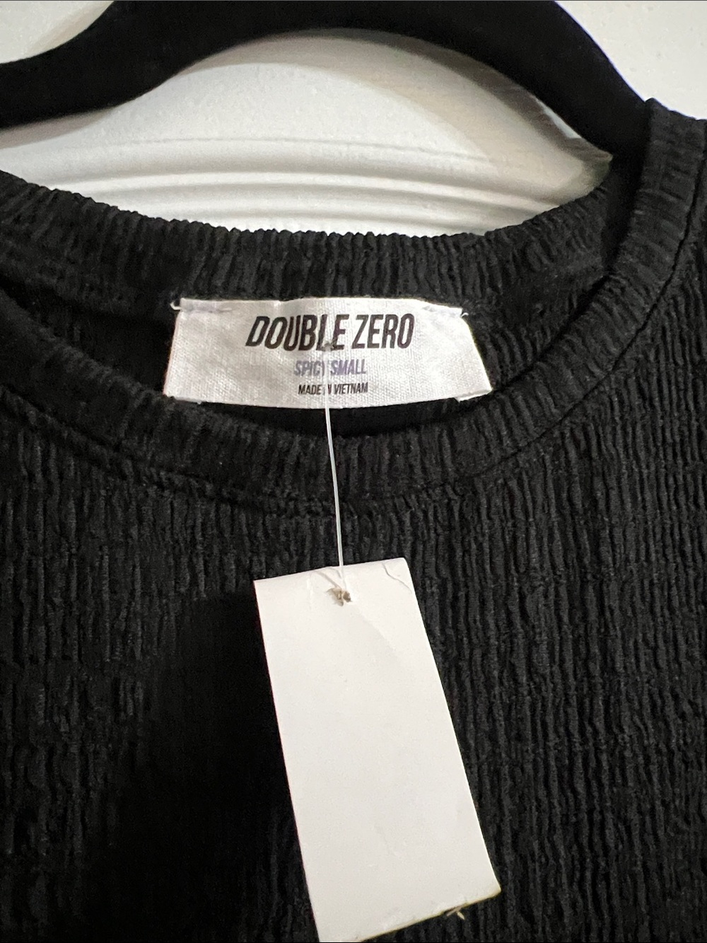 Double Zero Black Textured Ribbed Tank - Picture 2 of 3